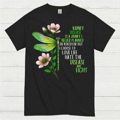Kidney Disease Journey Strength Dragonfly T Shirt
