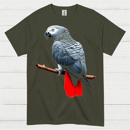 African Grey Parrot Graphic T Shirt