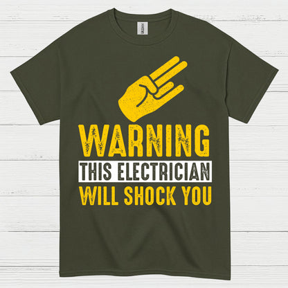 Warning This Electrician Will Shock You T Shirt
