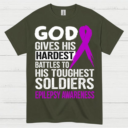 God Gives Toughest Soldiers Epilepsy T Shirt