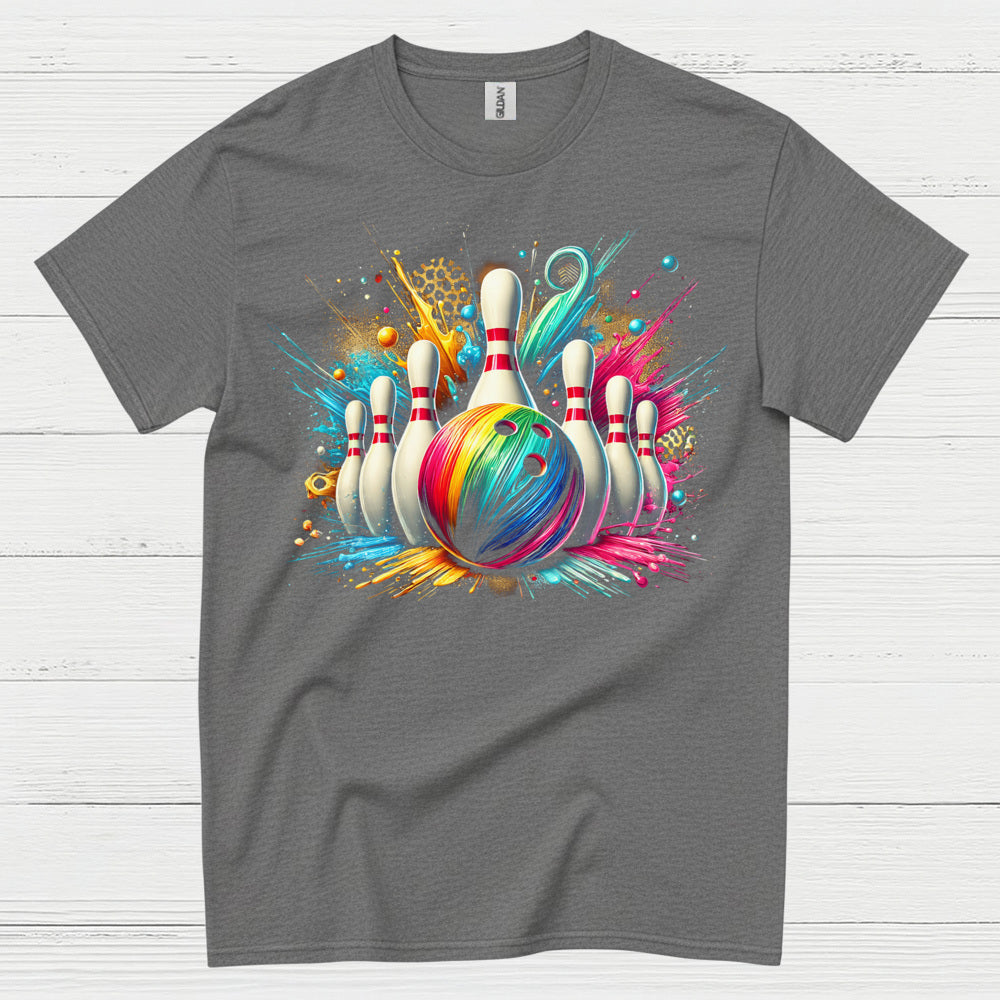 Color Splash Bowling Graphic T Shirt