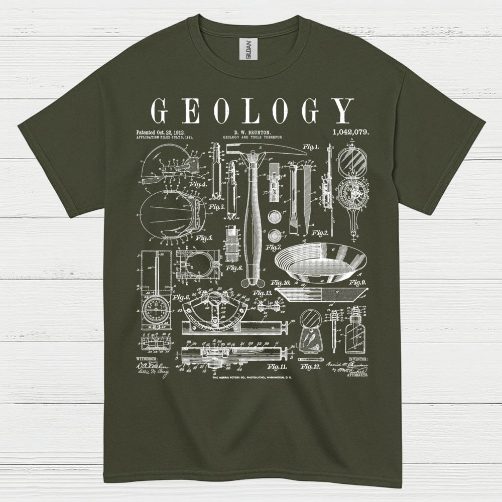 Geology Blueprint Diagram T Shirt