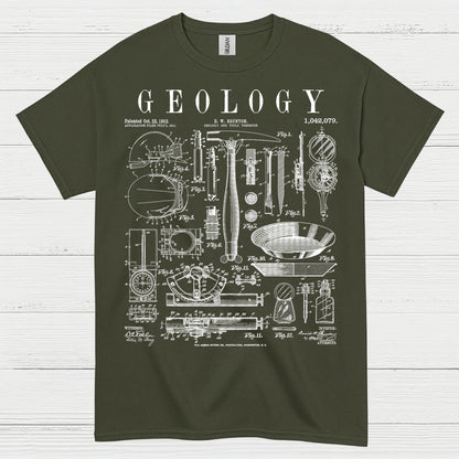 Geology Blueprint Diagram T Shirt