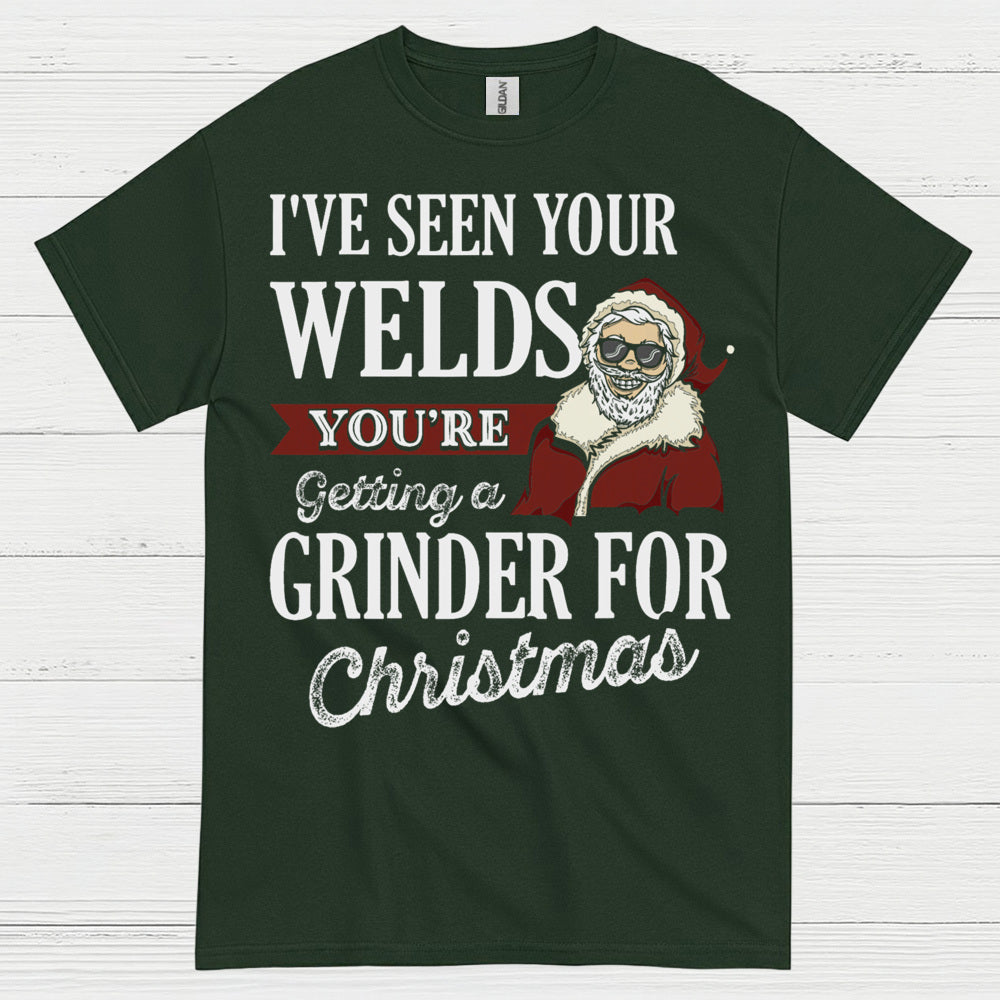 Grinder For Christmas Welding T Shirt
