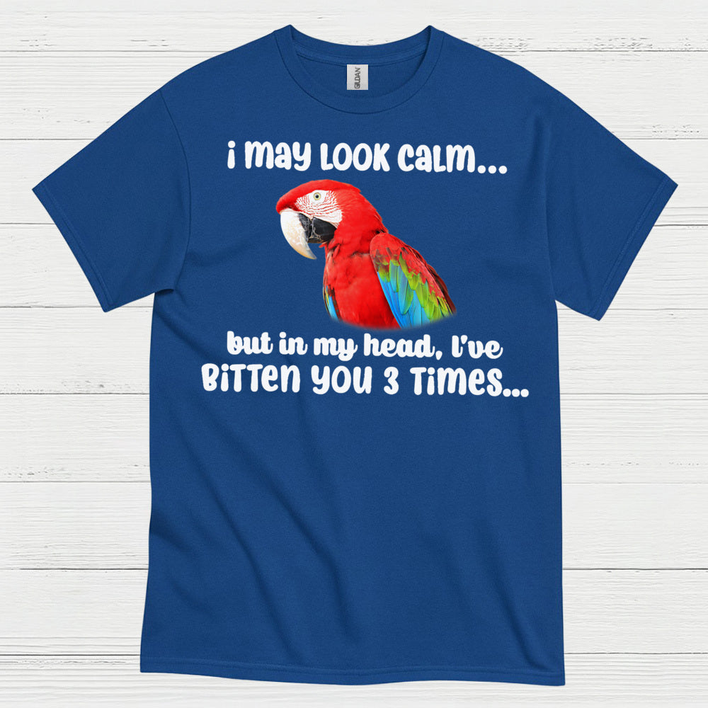 Calm Outside Wild Inside Macaw T Shirt
