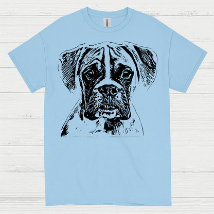 Sketch Style Boxer Dog T Shirt