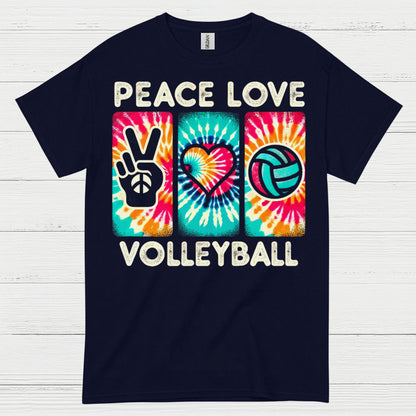 Peace Love Volleyball T Shirt