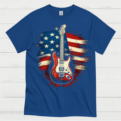 American Guitar Pride Patriotic T Shirt