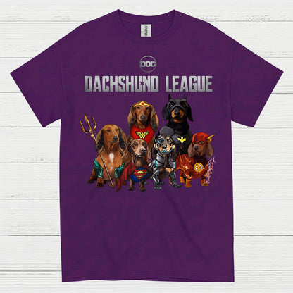 Dachshund League Superhero Team T Shirt