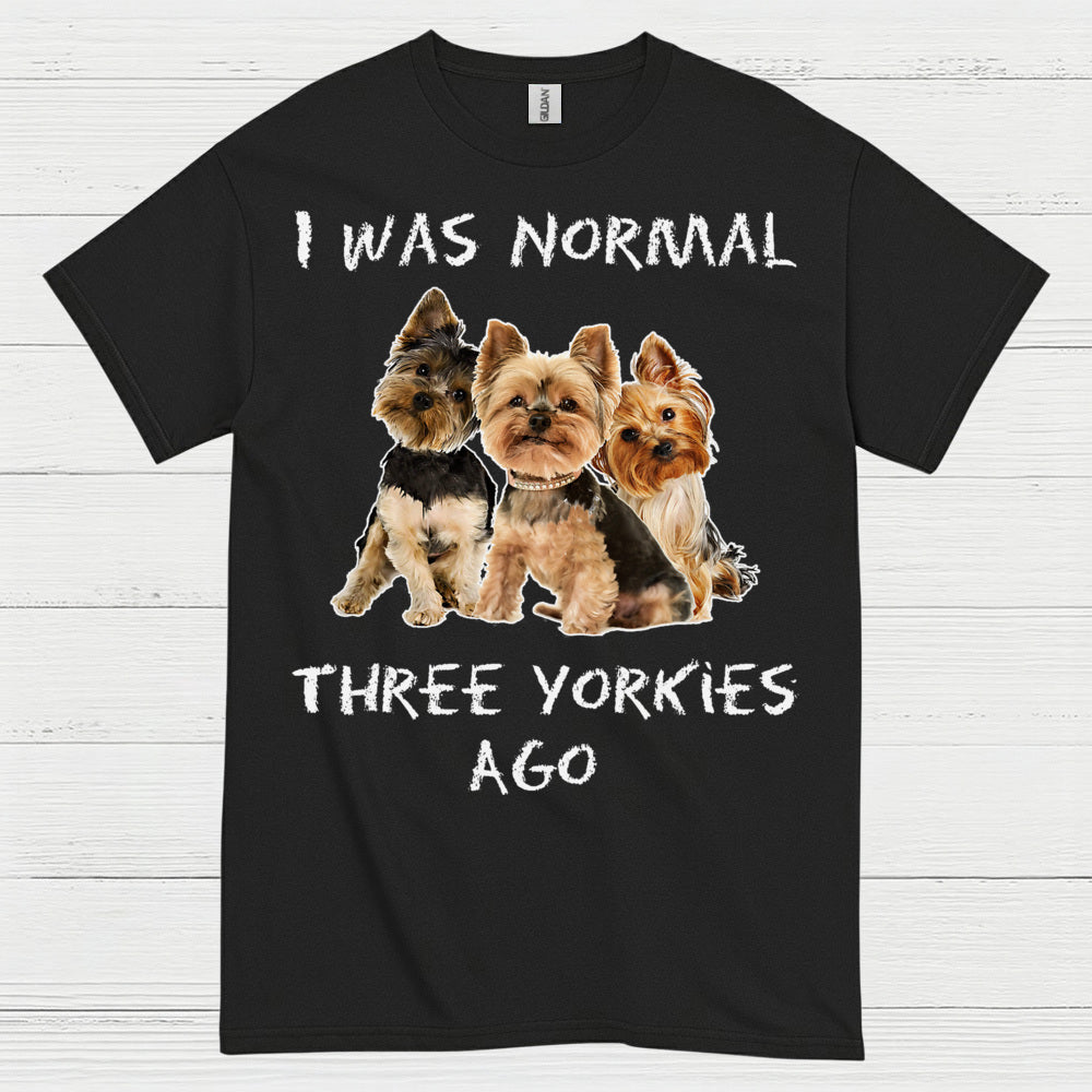 Funny Three Yorkies Ago Dog Lover T Shirt
