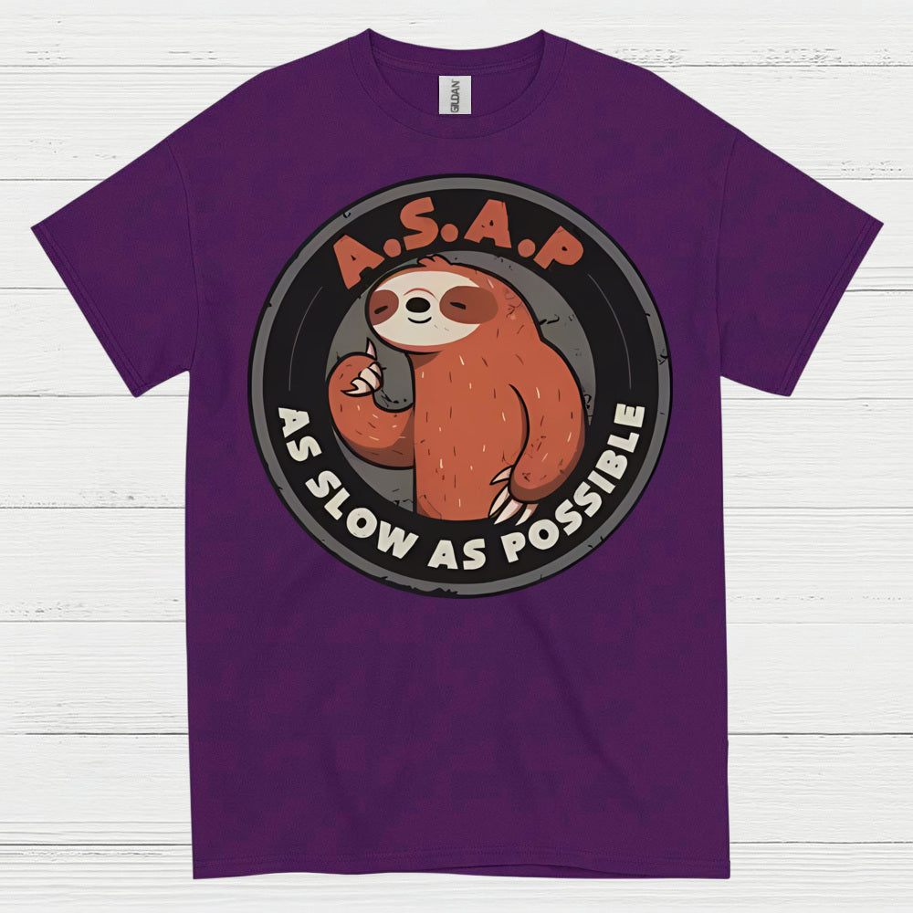 ASAP As Slow As Possible Sloth T Shirt