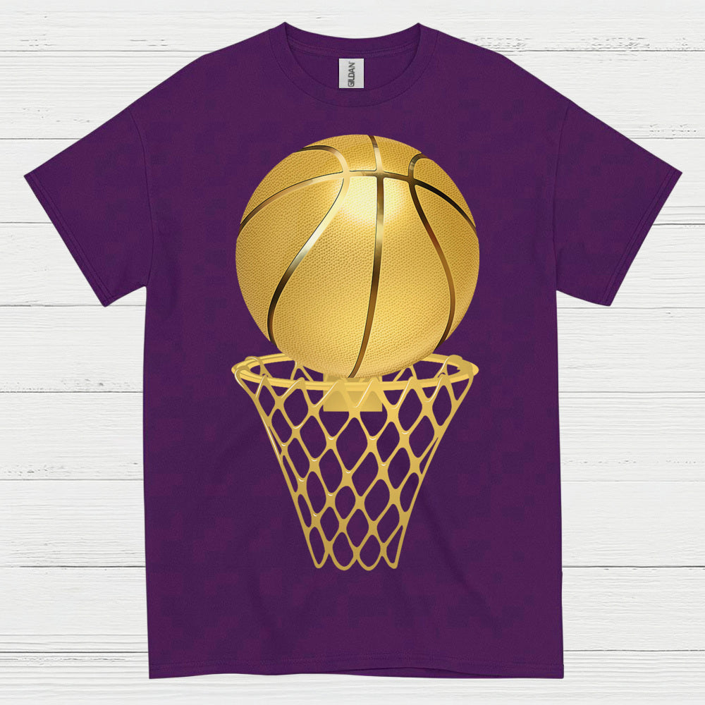 Golden Basketball Hoop T Shirt