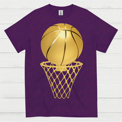 Golden Basketball Hoop T Shirt