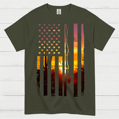 American Flag Fishing T Shirt