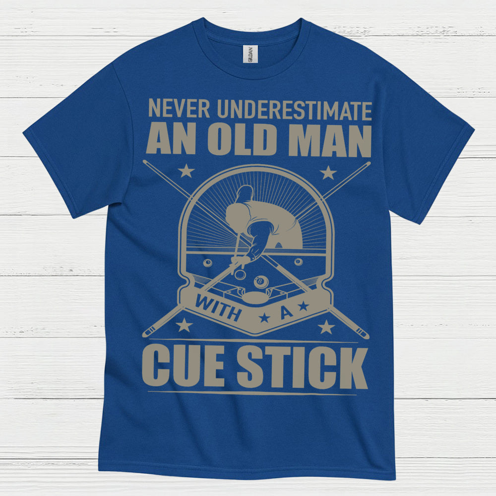Old Man With Cue Stick Billiards T Shirt