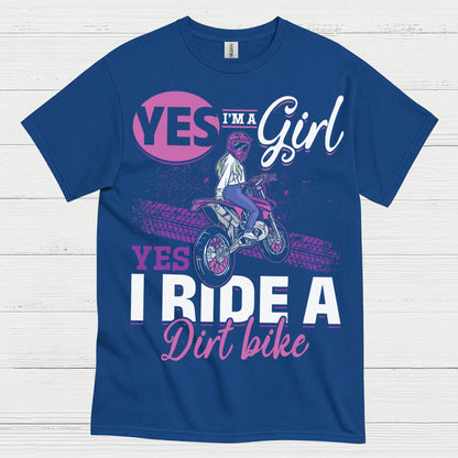Yes I Ride A Dirt Bike Girl T Shirt