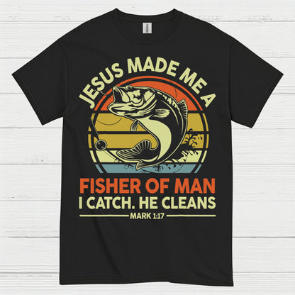 Jesus Made Me A Fisher Of Man Christian T Shirt