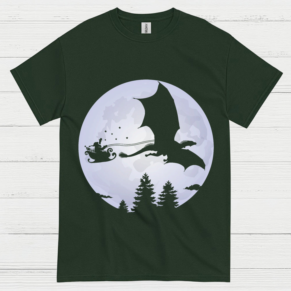 Santa Dragon Moon T Shirt