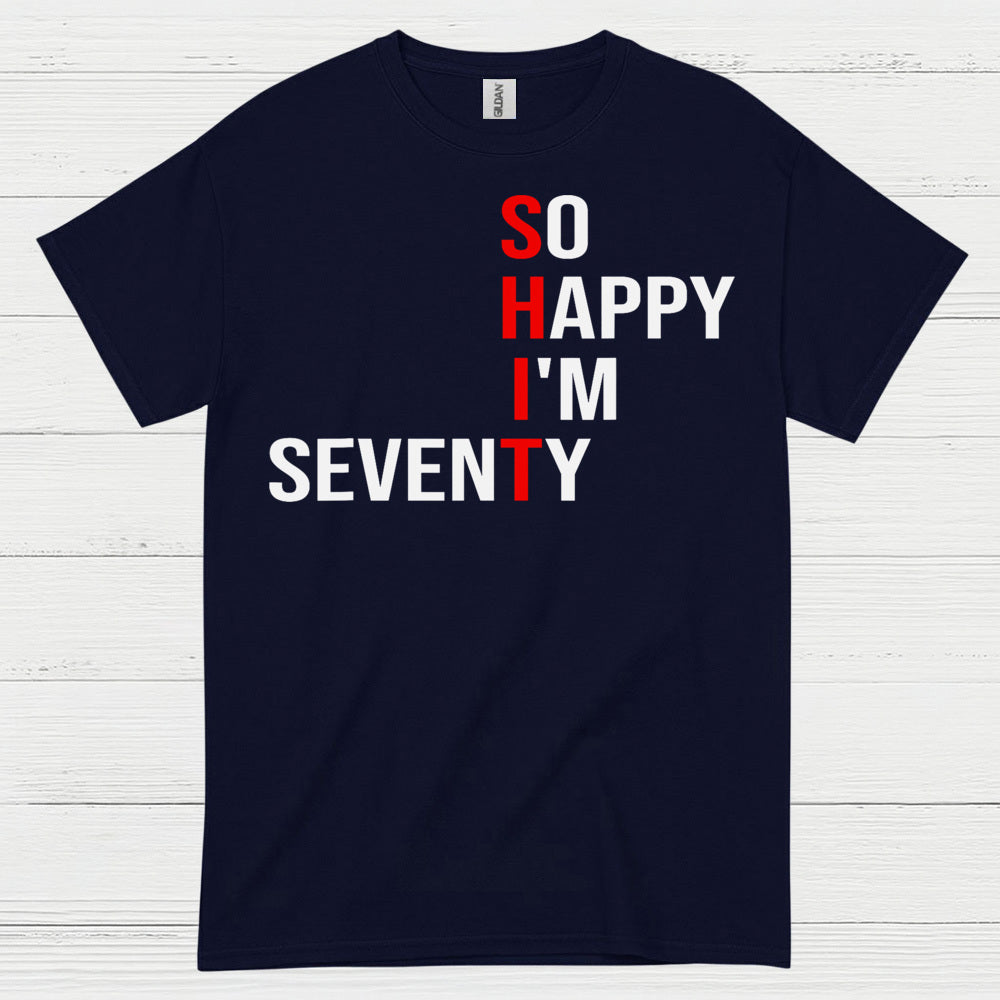 Happy Seventy Milestone Birthday T Shirt