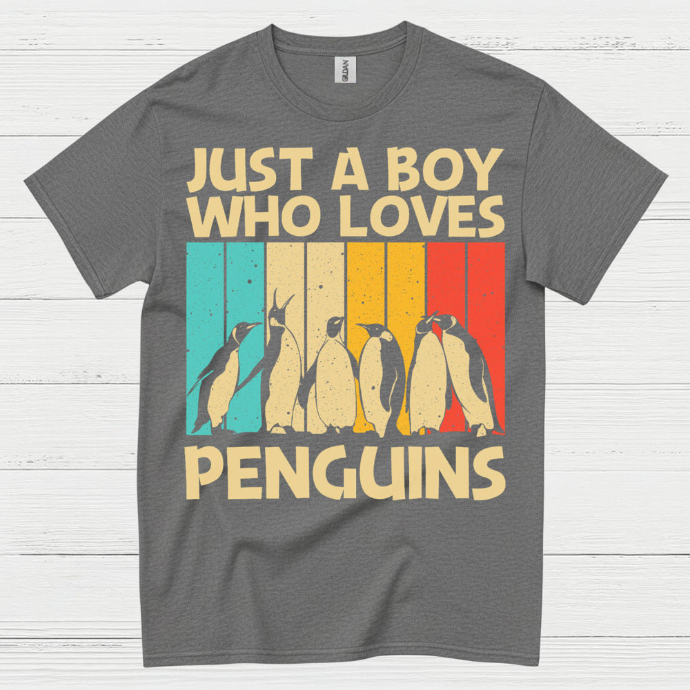 Just A Boy Who Loves Penguins Vintage T Shirt