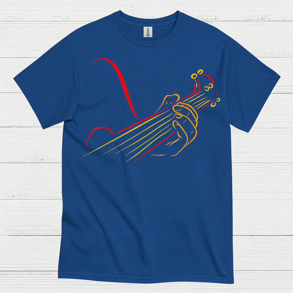 Minimalist Line Art Guitar T Shirt