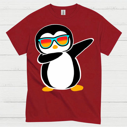 Cool Dabbing Penguin Funny Graphic T Shirt
