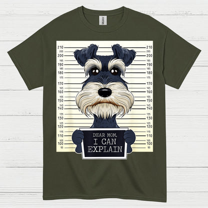 Funny Schnauzer Mugshot Dog Lover T Shirt