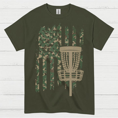 Patriotic Disc Golf Camo Flag T Shirt