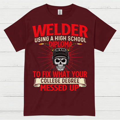 Welder High School Diploma Funny T Shirt