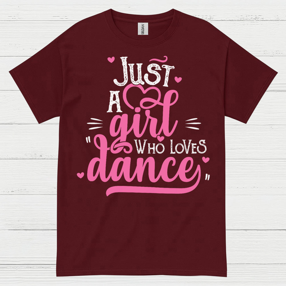 Just Girl Loves Dance Cute T Shirt