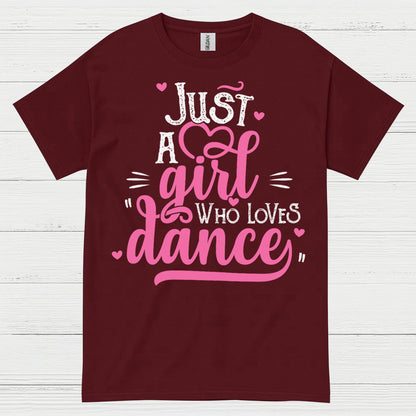 Just Girl Loves Dance Cute T Shirt