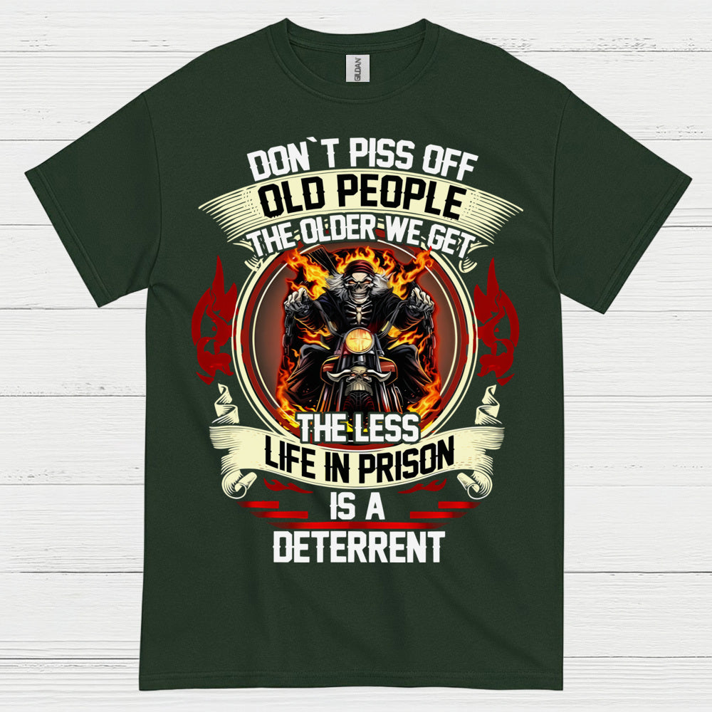 Don't Piss Off Old People Biker T Shirt