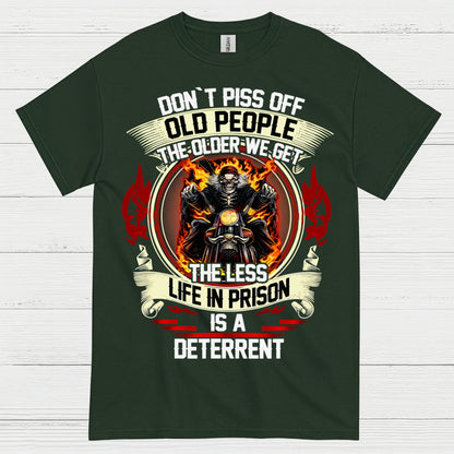Don't Piss Off Old People Biker T Shirt