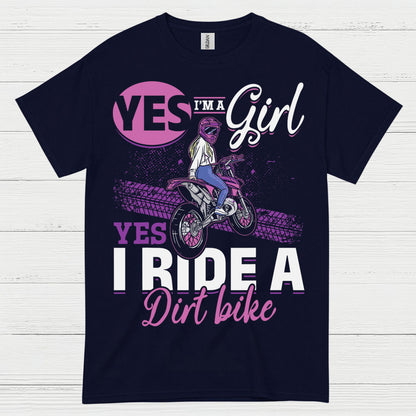 Yes I Ride A Dirt Bike Girl T Shirt
