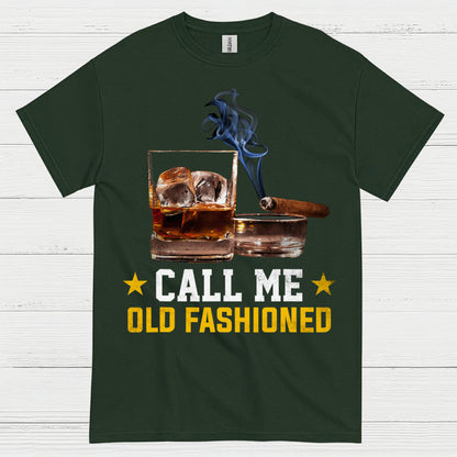 Call Me Old Fashioned Whiskey Cigar T Shirt
