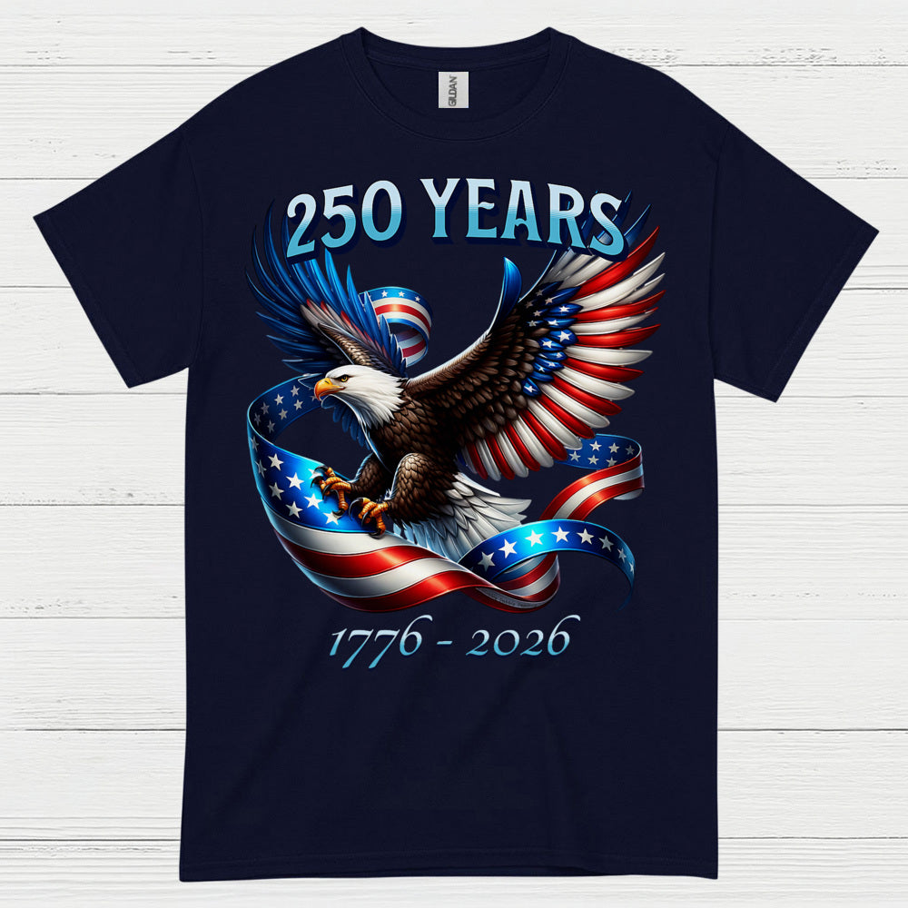 250 Years American Eagle Patriotic Freedom Anniversary T Shirt