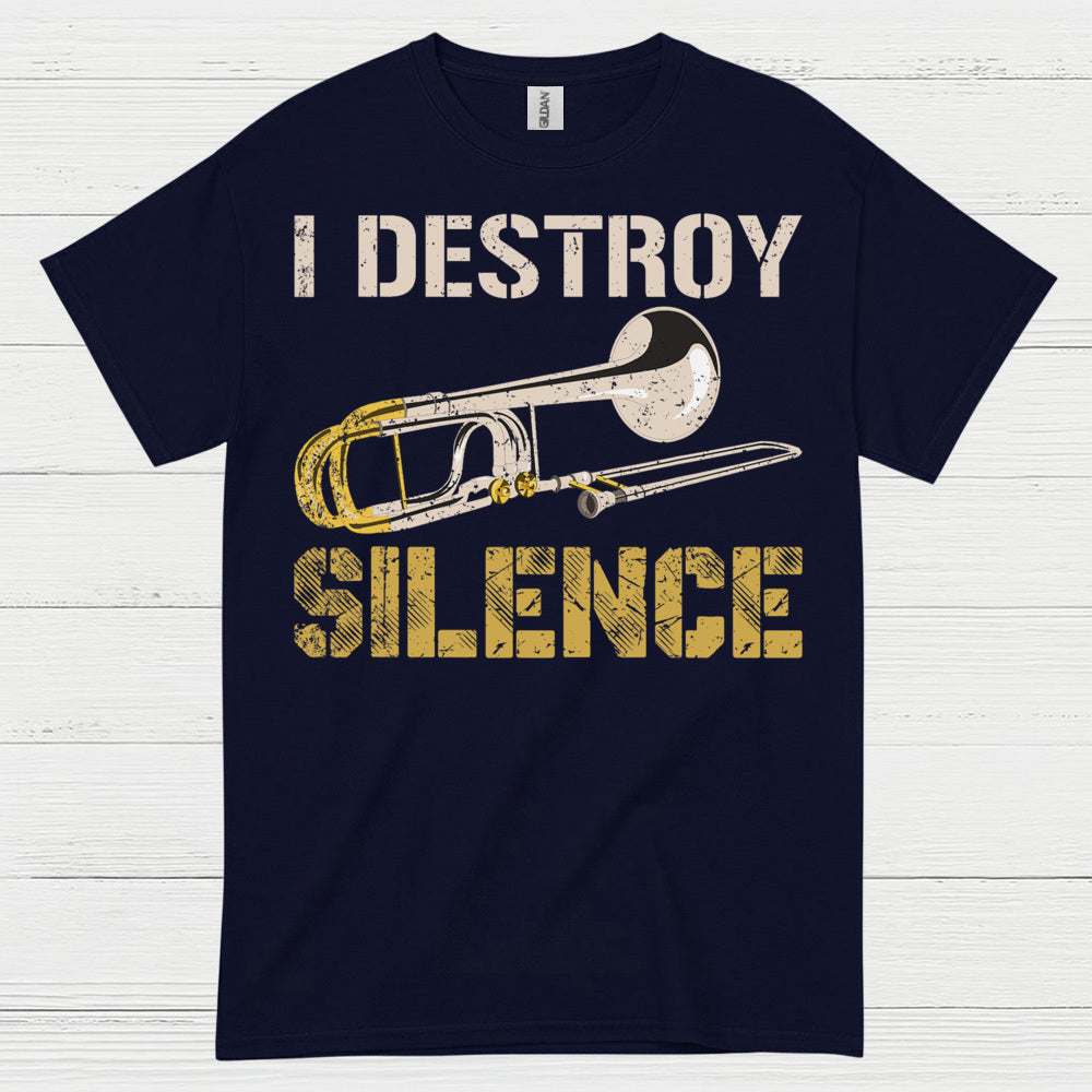 Destroy Silence Trombone Vintage T Shirt