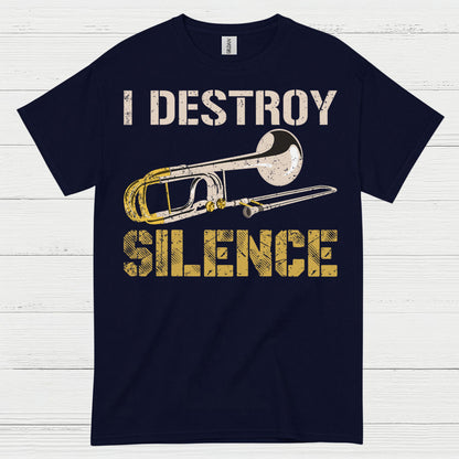 Destroy Silence Trombone Vintage T Shirt