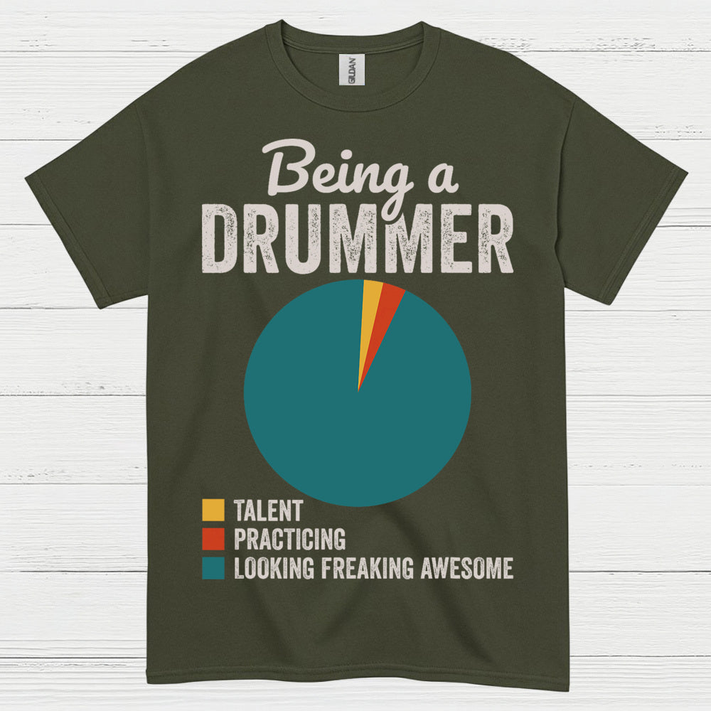 Drummer Life Pie Chart T Shirt