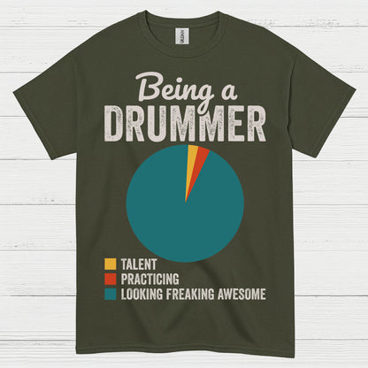 Drummer Life Pie Chart T Shirt