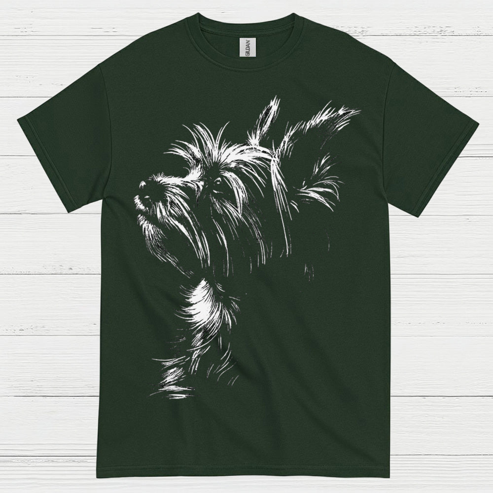 Minimal Dog Sketch Portrait T Shirt