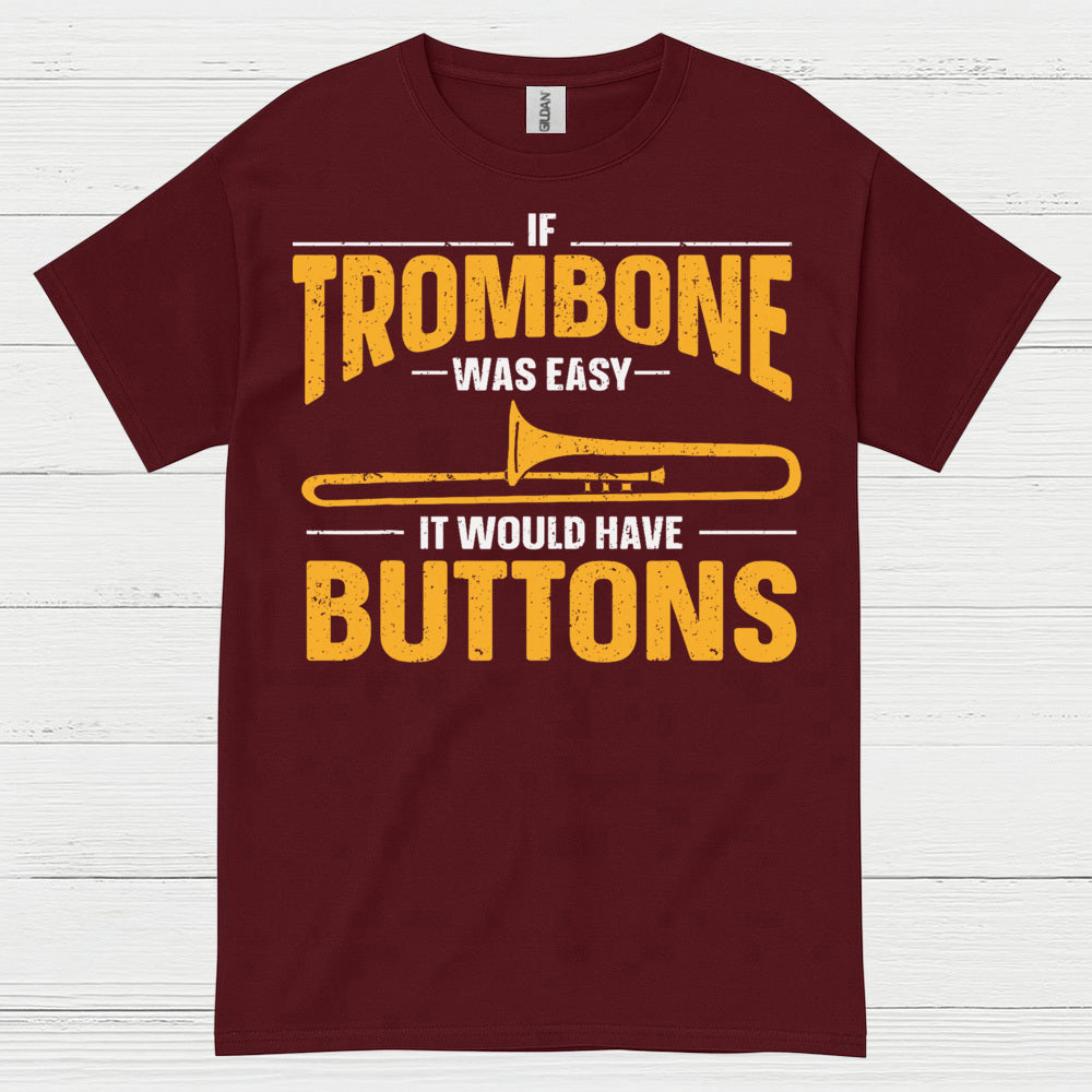 Trombone Buttons Funny T Shirt