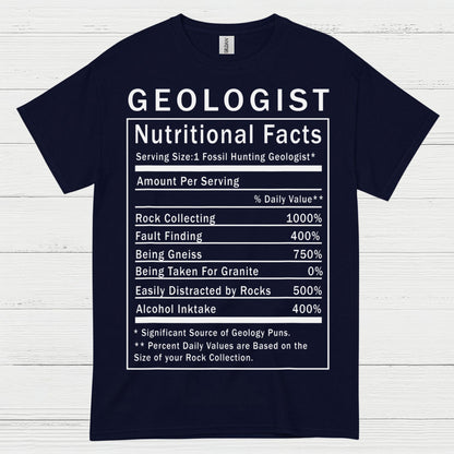 Geologist Nutritional Facts T Shirt