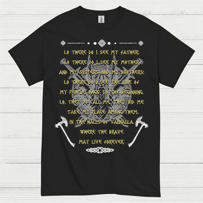 Valhalla Warrior Prayer Viking T Shirt
