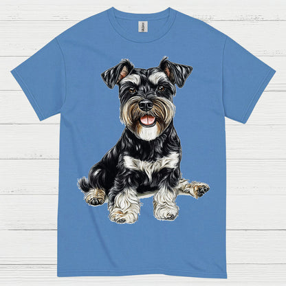 Cute Miniature Schnauzer Sitting Dog T Shirt