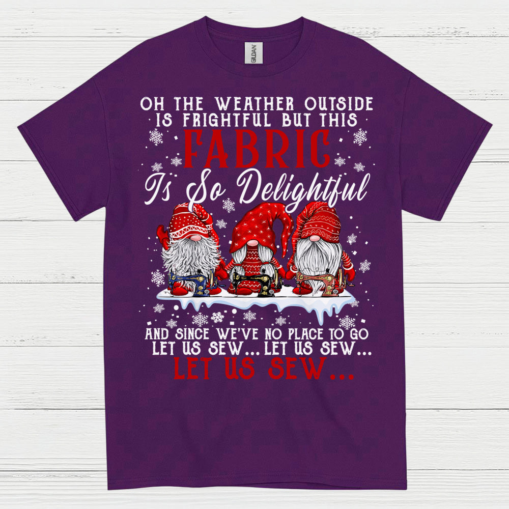 Let Us Sew Christmas Sewing Humor T Shirt