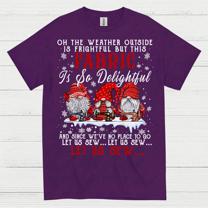 Let Us Sew Christmas Sewing Humor T Shirt