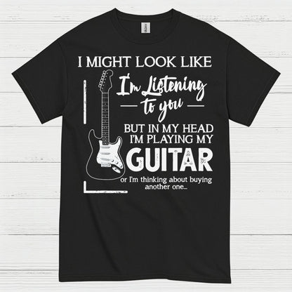 Playing My Guitar Listening Joke T Shirt