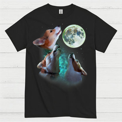 Howling Corgis Moon Night T Shirt