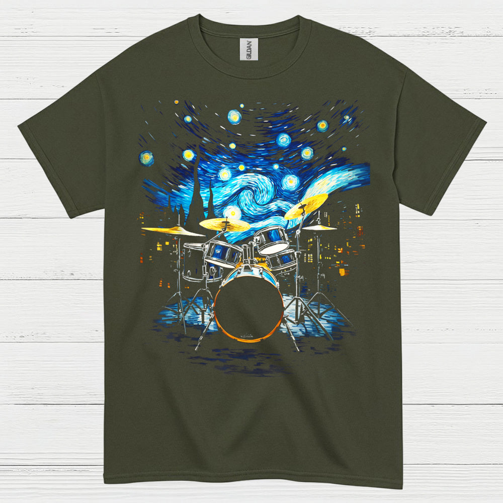 Starry Night Drummer T Shirt